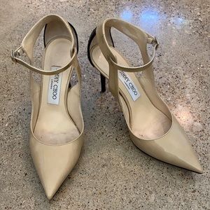 Jimmy Choo. Size 36.5. Tan and Black.
